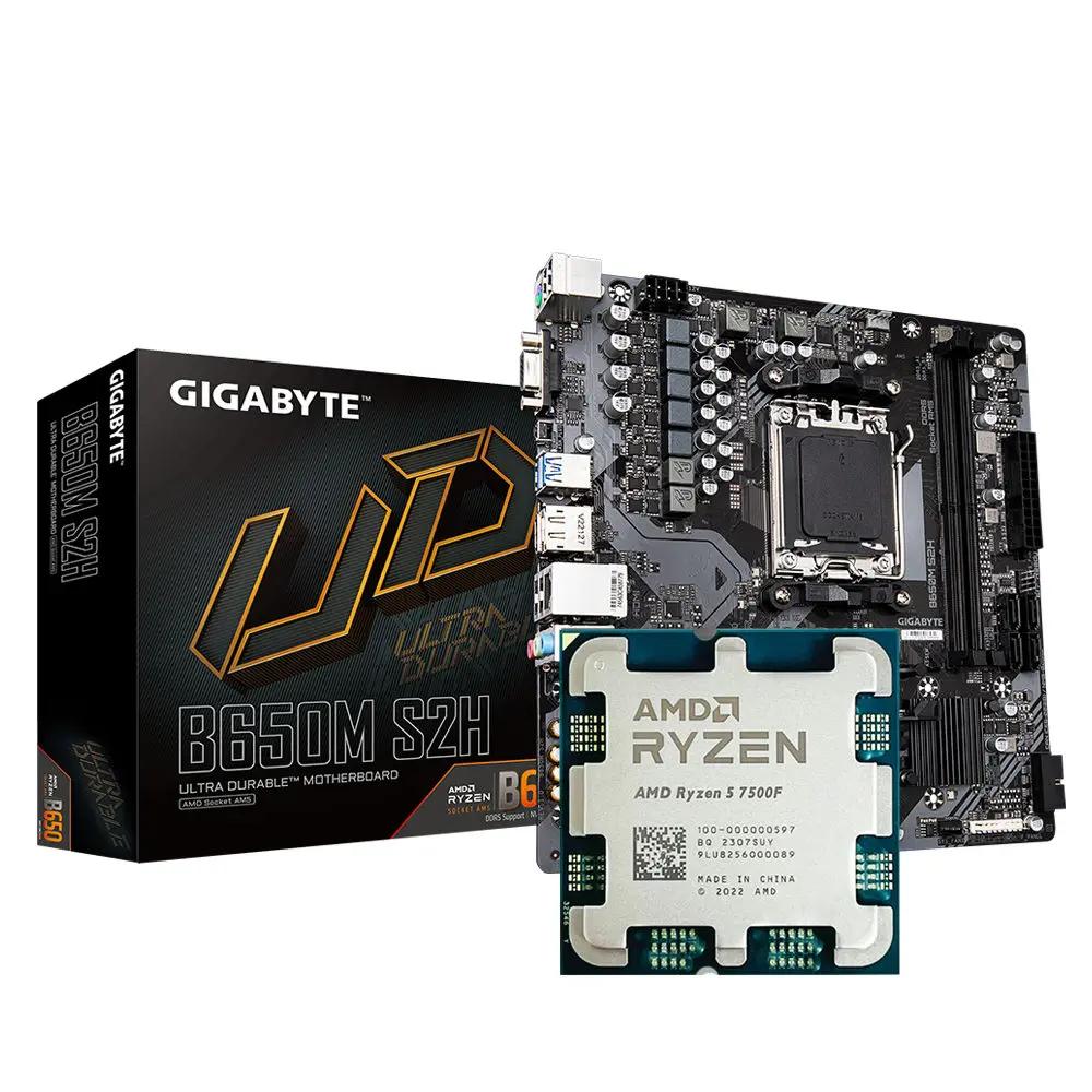 ũž PC AMD Ryzen 5 7500F R5 7500F, 3.7GHz, 6 ھ 12  CPU, GIGABYTE B650M S2H DDR5 M.2  Ʈ, ǰ